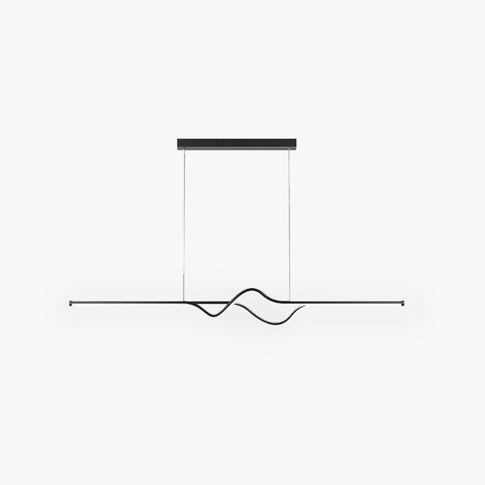 Arisha Modern Linear Metal Pendant Light, Black/White/Grey - Neutral Decor