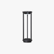 Ray Modern Metal Cylindrical Hollow Outdoor Bollard Light, Black - Neutral Decor