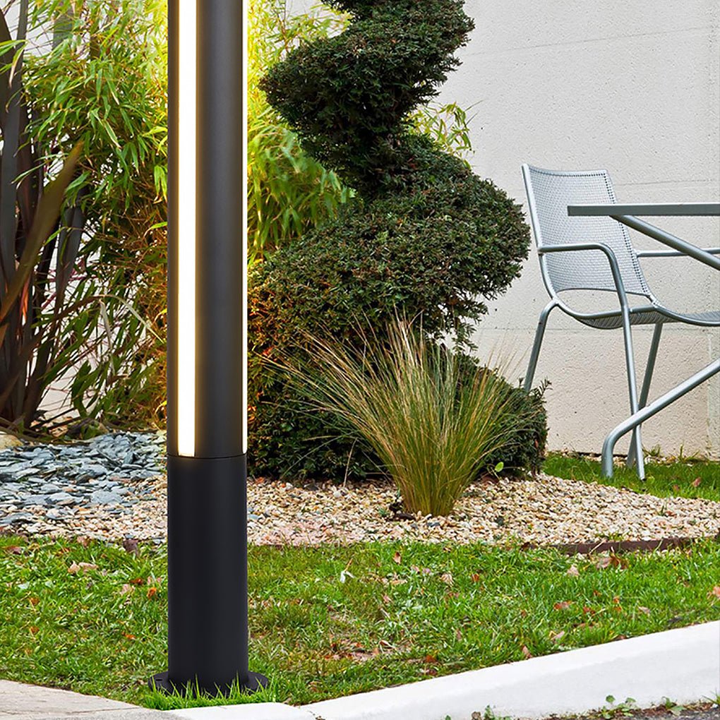 Ray Column Double Light Strip Outdoor Path Light, Black - Neutral Decor