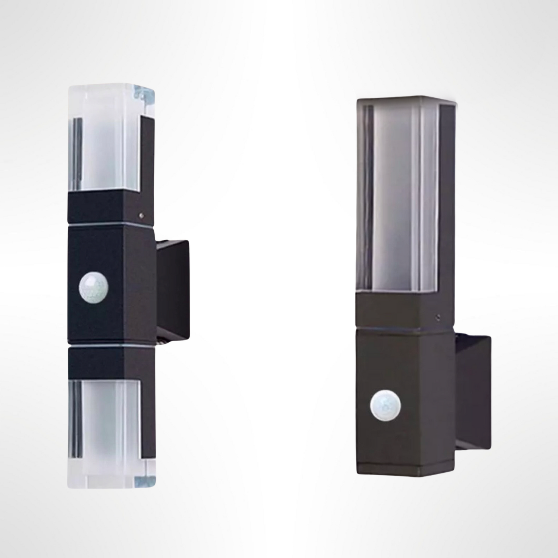 Ray Modern Rectangular Double- Head Metal Outdoor Wall Lamp - Neutral Decor