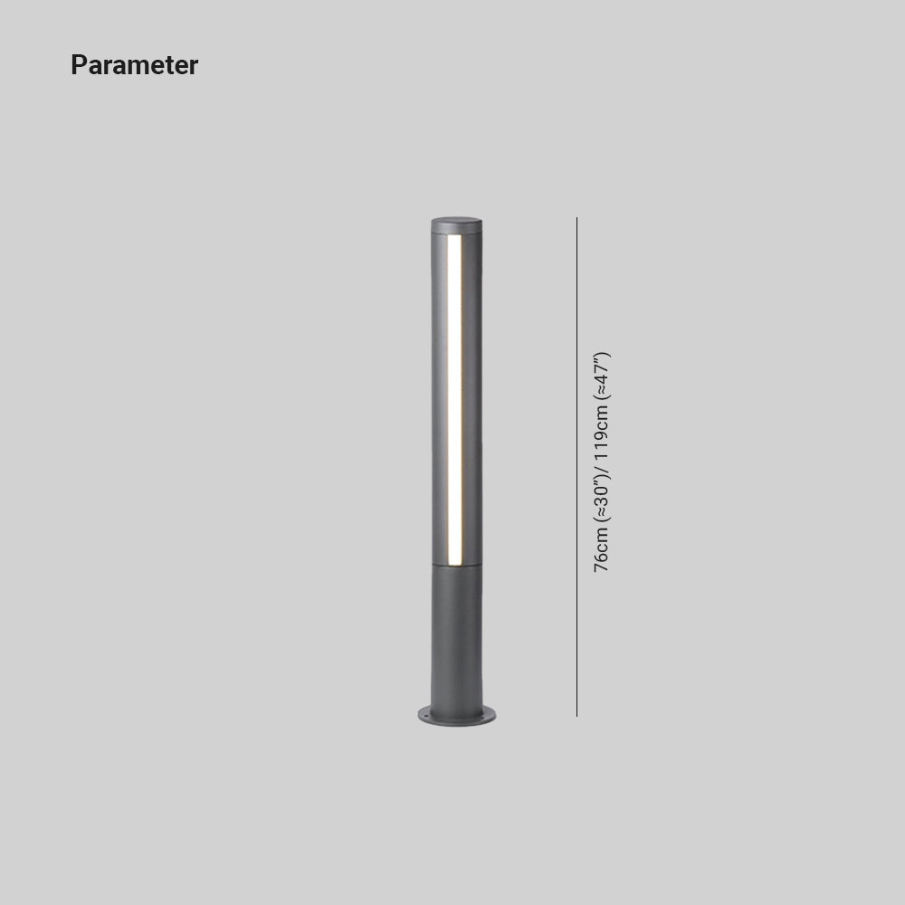 Ray Column Double Light Strip Outdoor Path Light, Black - Neutral Decor