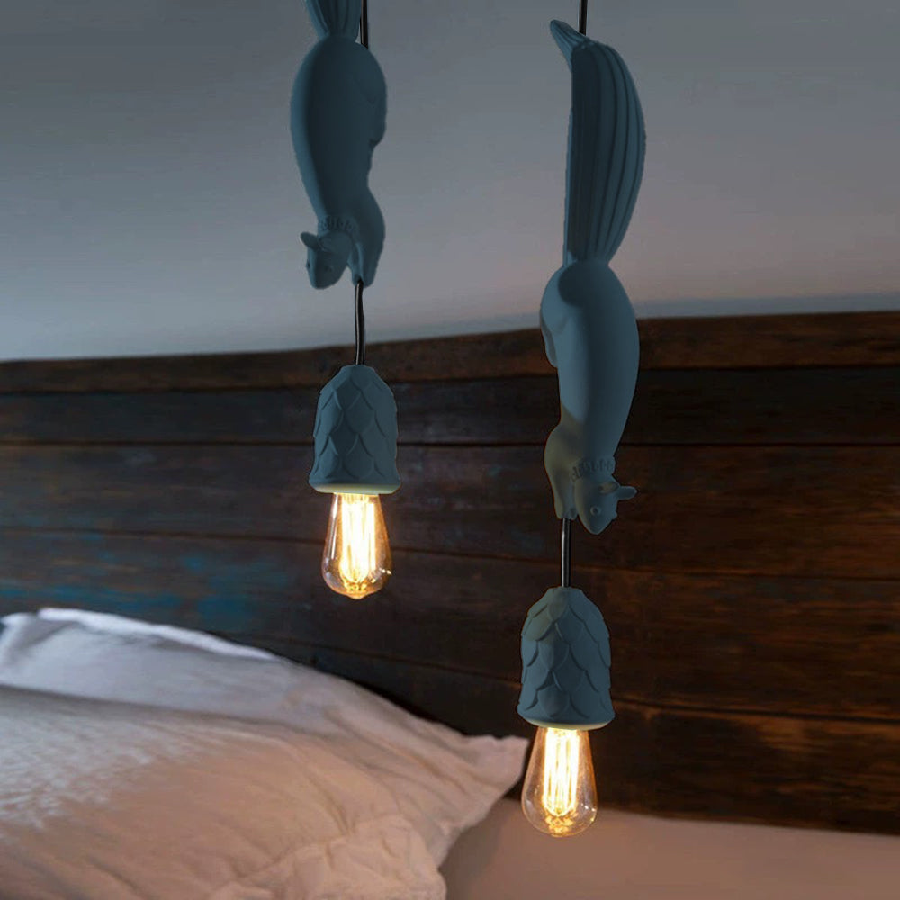 Aria Pendant Light Squirrel/Pinecone Modern, Resin, Restaurant - Neutral Decor