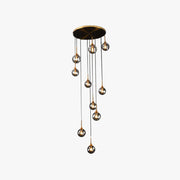 Valentina Modern Spiral Ball Glass Staircase Chandelier