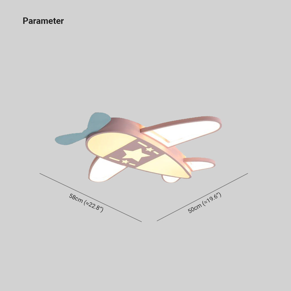 Valentina Modern Airplane Shaped Flush Mount Ceiling Light - Neutral Decor