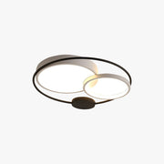 Arisha Modern Circular LED Flush Mount Ceiling Light, Black & White - Neutral Decor
