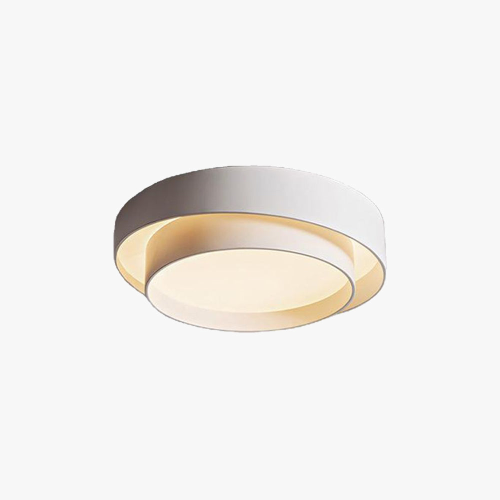 Arux Nordic Art Deco Circular Flush Mount Ceiling Light - Neutral Decor