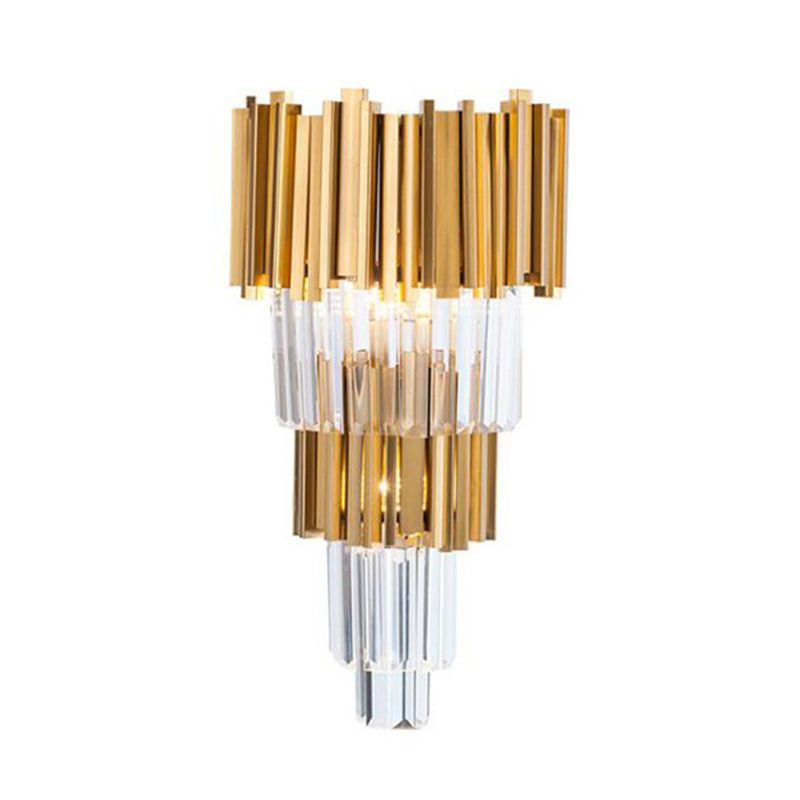Kristy Luxury Gold Crystal Bedroom Bedside Wall Lamp - Neutral Decor