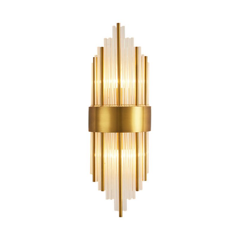 Kristy Luxury Gold Crystal Bedroom Bedside Wall Lamp - Neutral Decor