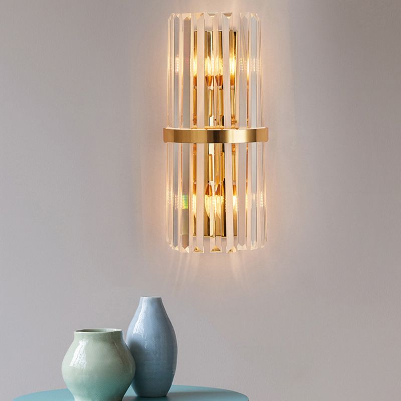 Kristy Luxury Gold Crystal Bedroom Bedside Wall Lamp - Neutral Decor