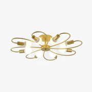 Valentina Modern Metal Flush Mount Ceiling Light, Black/Gold - Neutral Decor