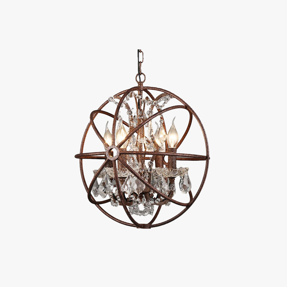 Kristy Rustic Vintage Candle Metal Pendant Light Black/Rust Bedroom - Neutral Decor