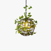Ritta Rustic Plant Art Deco Globe Vine Pendant Light - Neutral Decor