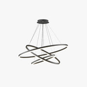 Arisha 3-Rings Black Black Modern Pendant Light - Neutral Decor