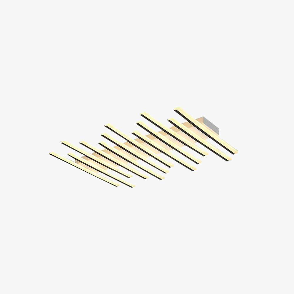 Arisha Flush Mount Ceiling Light Linear Modern,Wave Black, Living Room - Neutral Decor