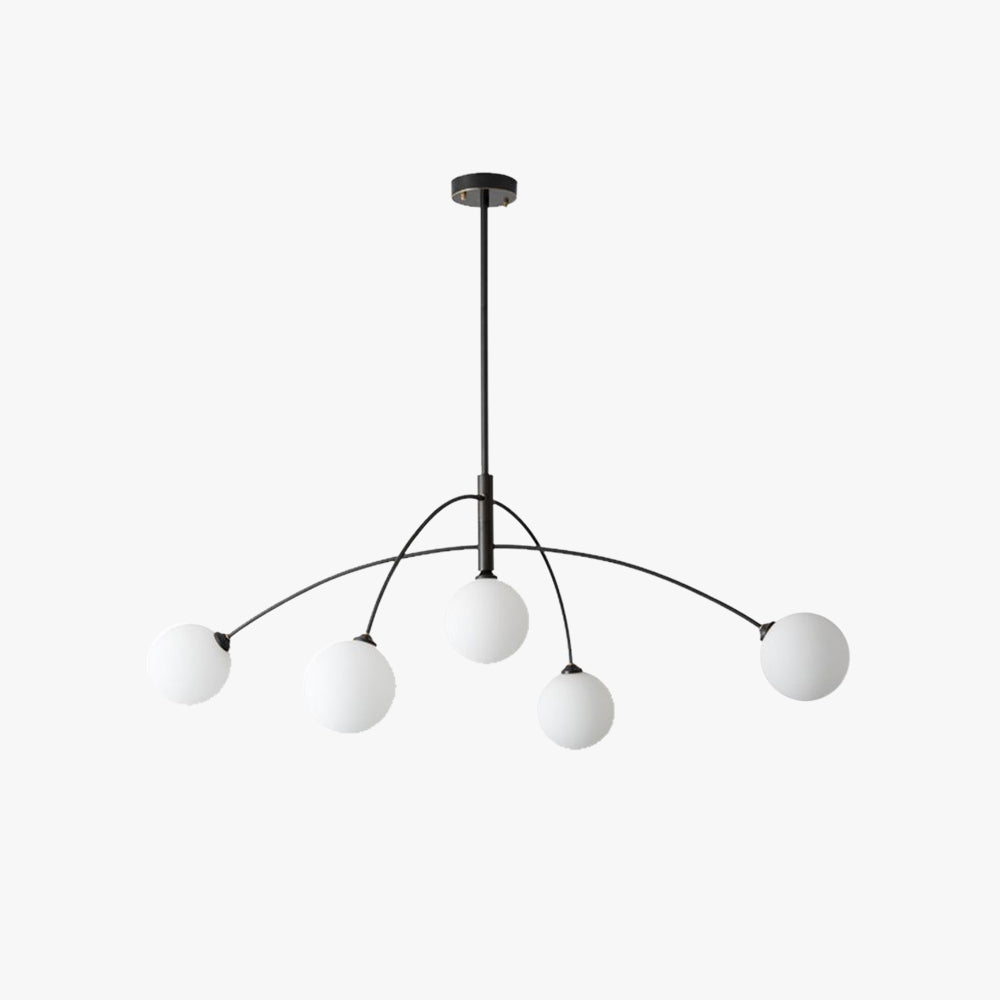 Valentina Pendant Light Globe Modern, Metal/Glass, Black/Gold, Bedroom - Neutral Decor