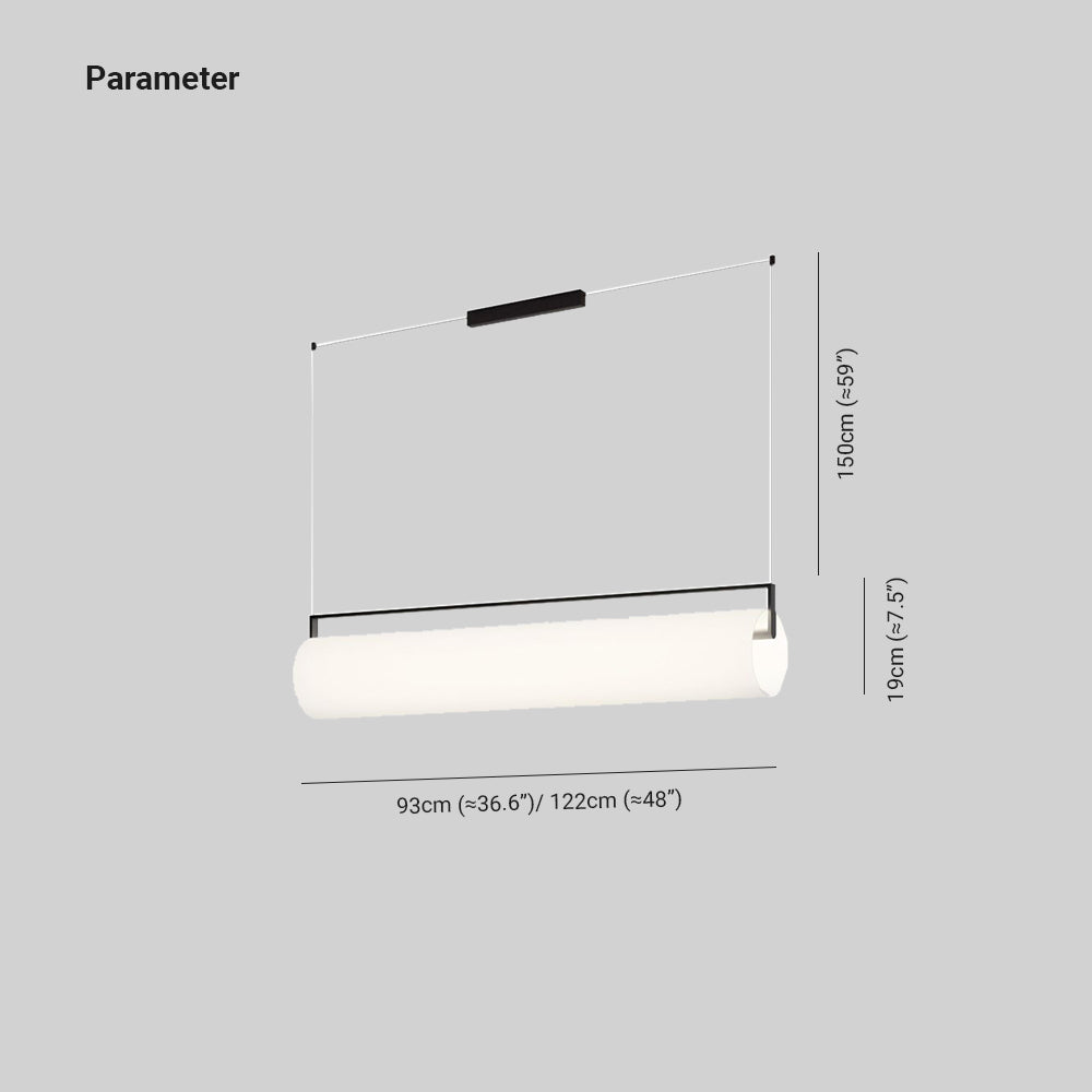 Arisha Desinger Cylindrical Shape Linear Pendant Light - Neutral Decor