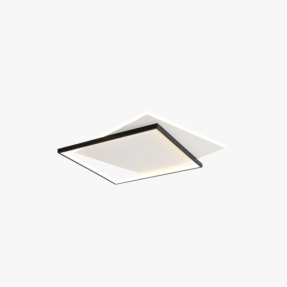 Arisha Modern Duo-Square Flush Mount Ceiling Light - Neutral Decor