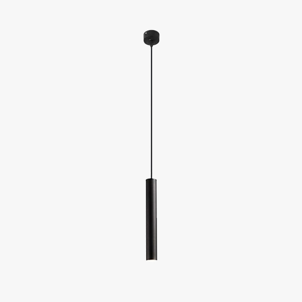 Arisha Minimalist Cylinder Black Pendant Light - Neutral Decor