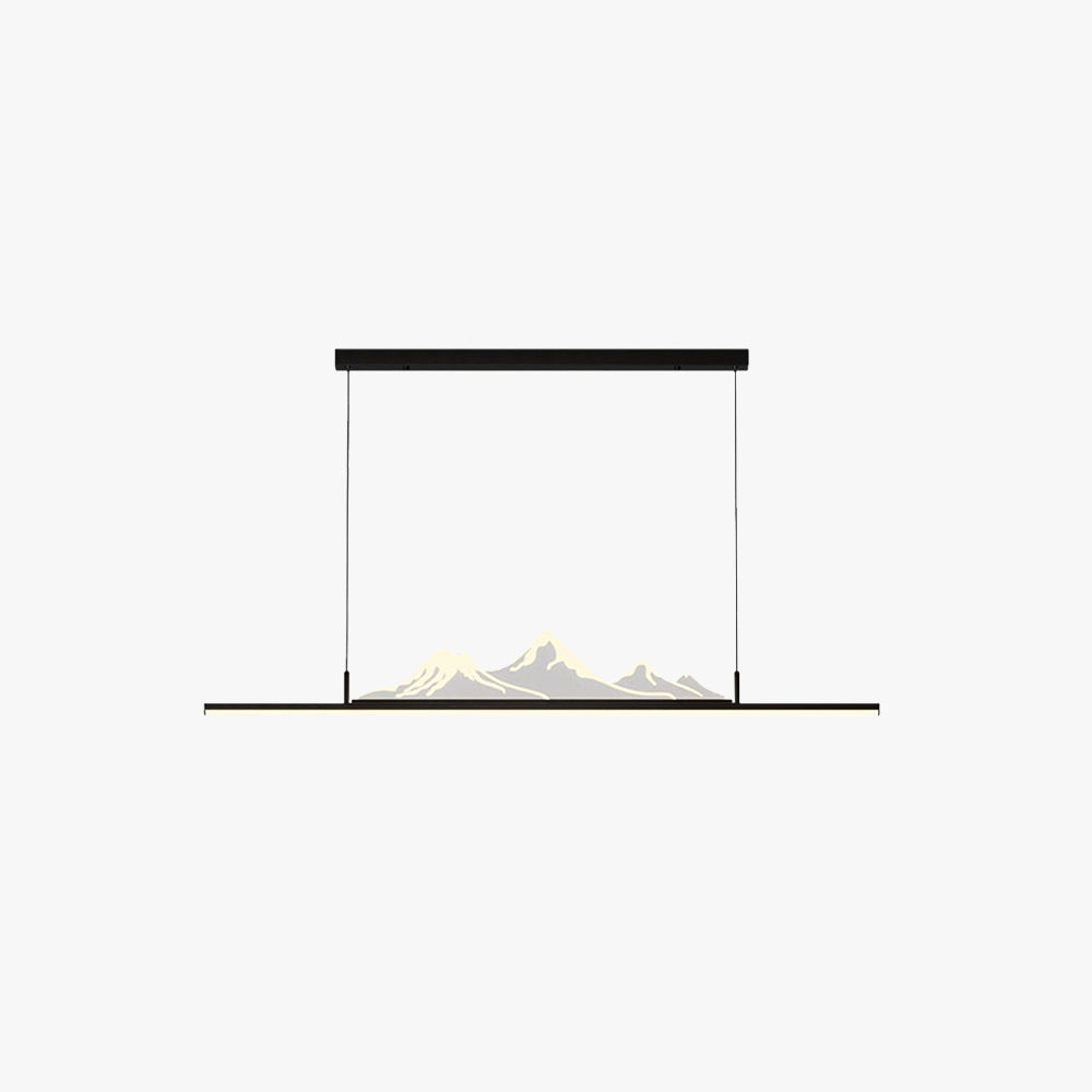Arisha Designer Mountain Shape LED Pendant Light, Black/Gold - Neutral Decor