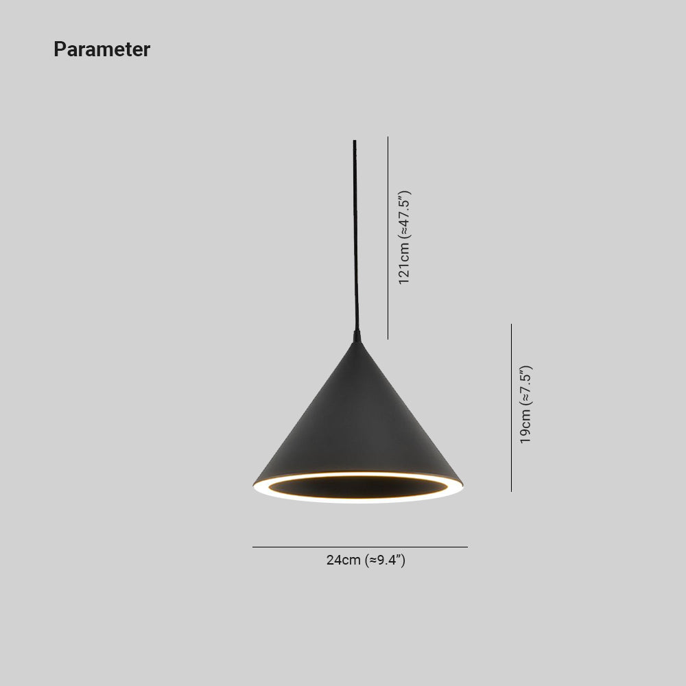 Aria Funnel-Shape Colourful LED Pendant Light - Neutral Decor