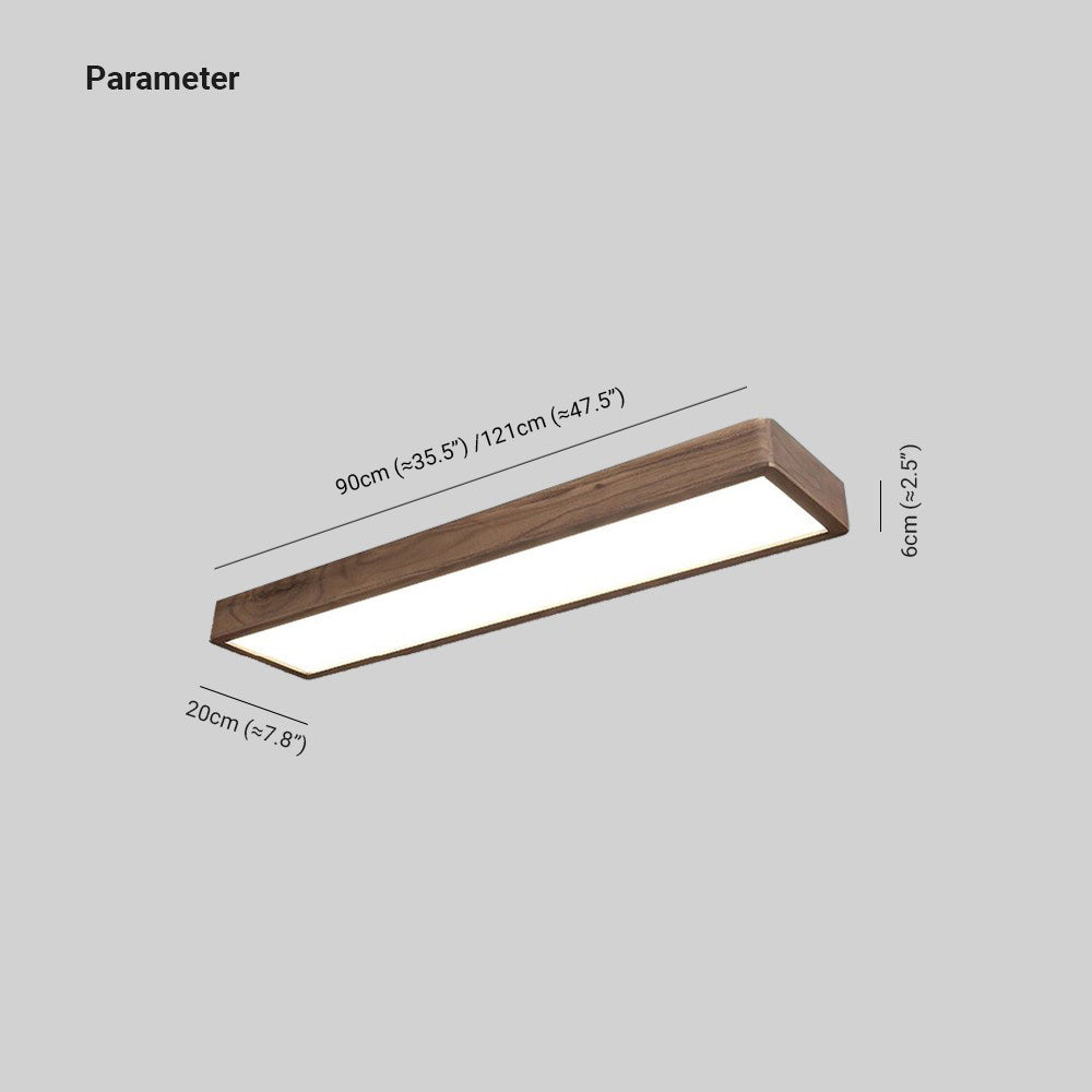 Muto Rectangular Designer Flush Mount Ceiling Light - Neutral Decor