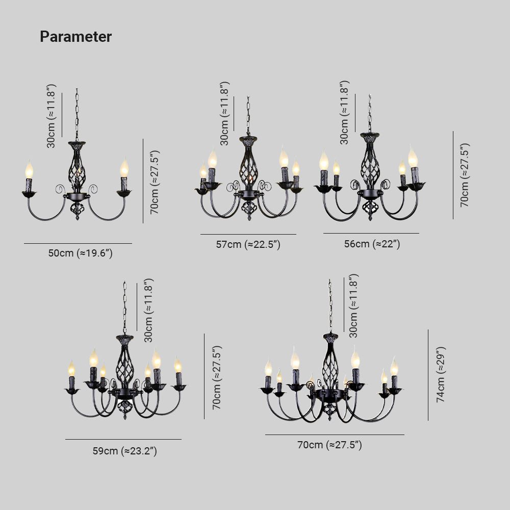 Silva Pendant Light Candle Retro, Metal/Glass, Black/White, Restaurant - Neutral Decor