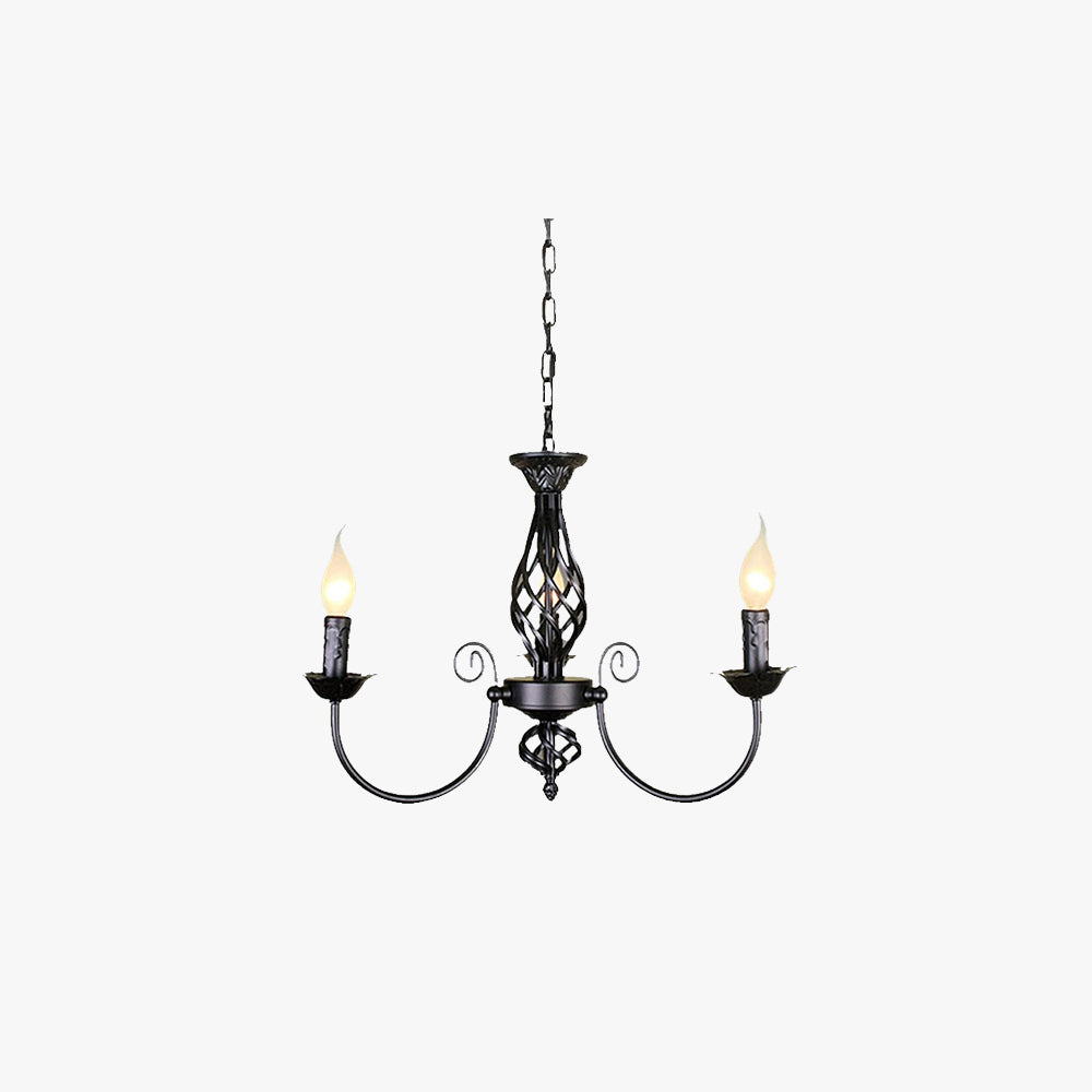 Silva Pendant Light Candle Retro, Metal/Glass, Black/White, Restaurant - Neutral Decor