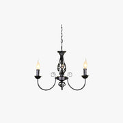 Silva Pendant Light Candle Retro, Metal/Glass, Black/White, Restaurant - Neutral Decor