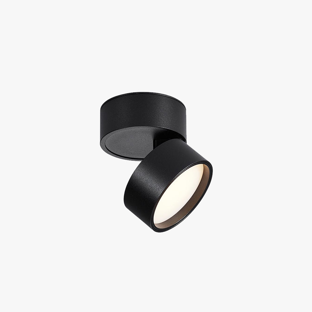 Arisha Flush Mount Ceiling Light Cylindrical Modern, Metal, Black/White, Hallway - Neutral Decor