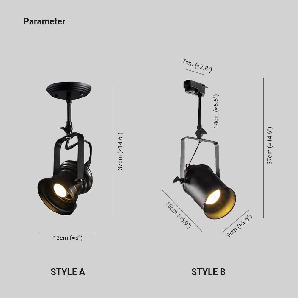 Alessio Industrial Style Rotatable Semi-Flush Mount Ceiling Light - Neutral Decor