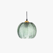 Aira Green Nordic Artistic Ribbed Glass Pendant Light - Neutral Decor