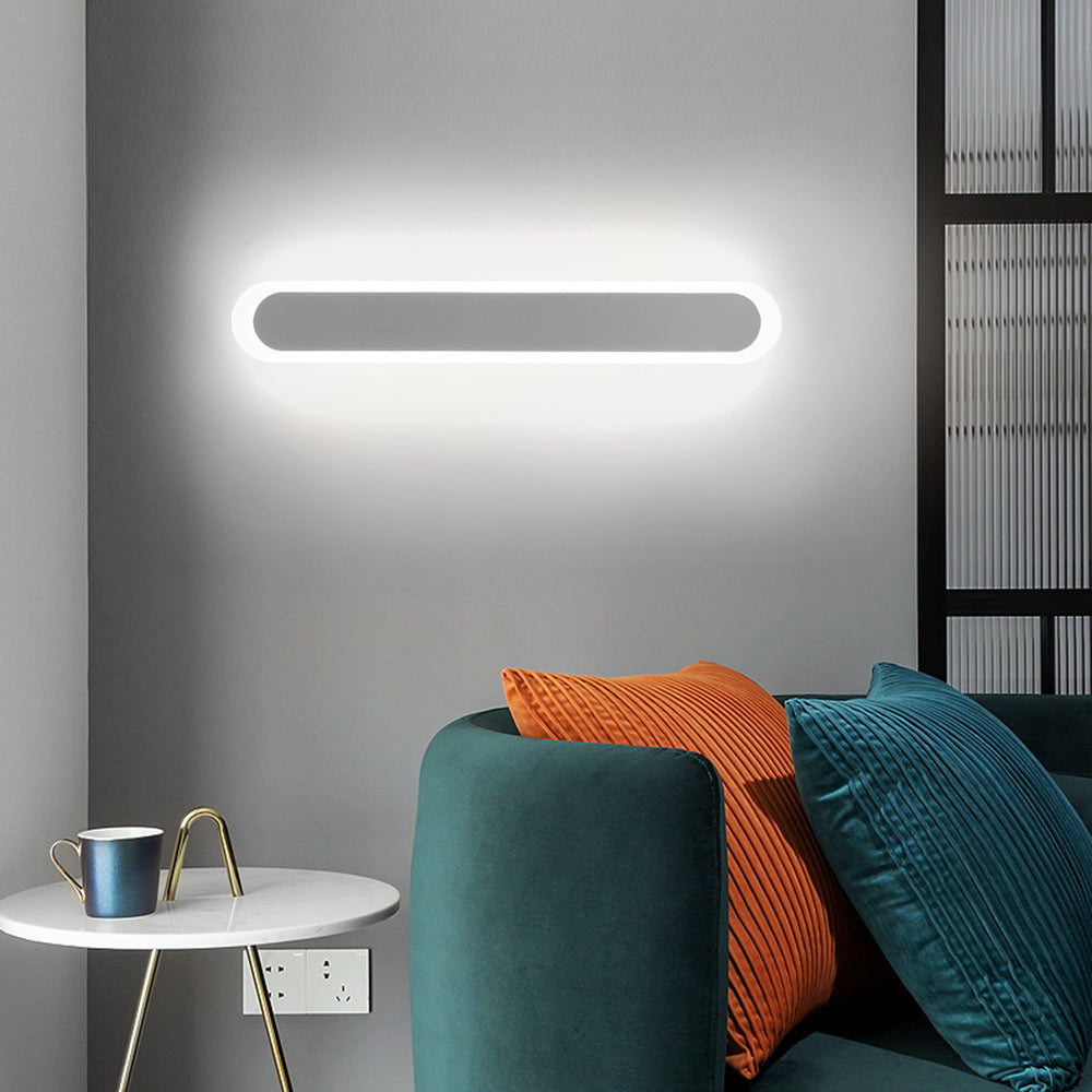 Arisha Modern Linear Vanity Wall Lamp, White/Brown, Bathroom - Neutral Decor