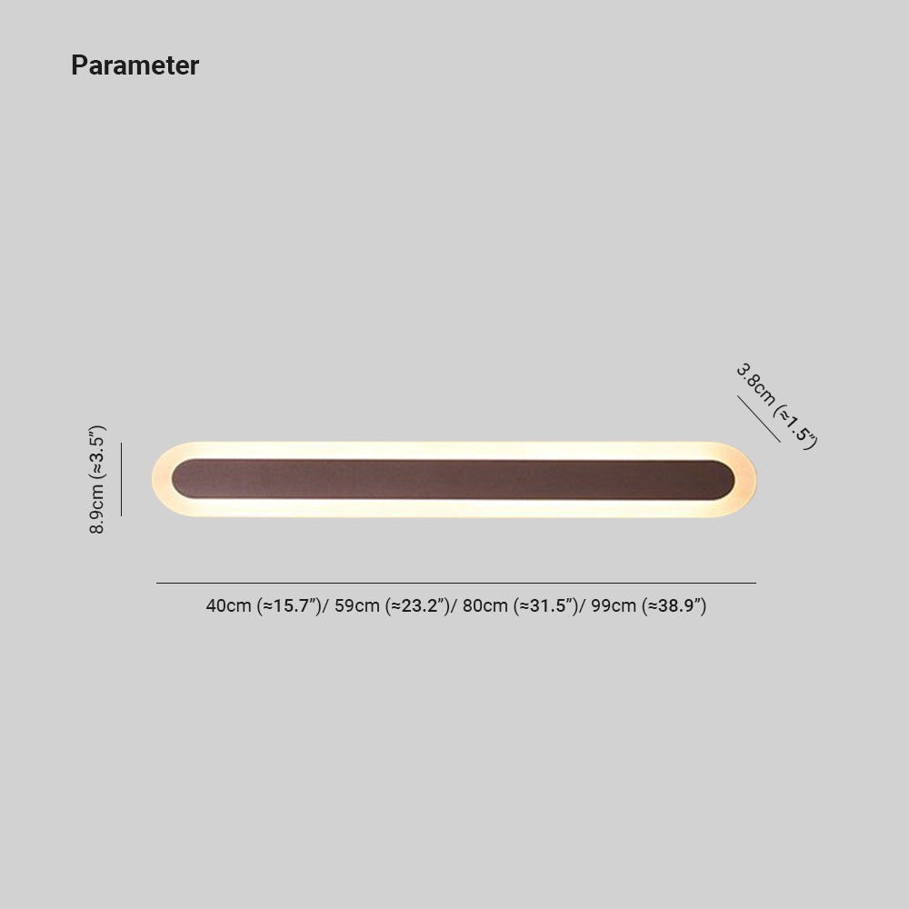 Arisha Modern Linear Vanity Wall Lamp, White/Brown, Bathroom - Neutral Decor