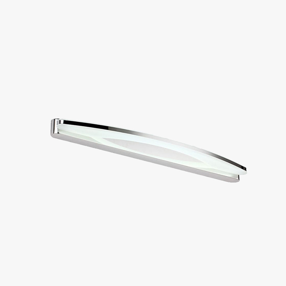 Arisha Minimalist Oval Vanity Wall Lamp, Chrome, Bedroom/Bathroom - Neutral Decor