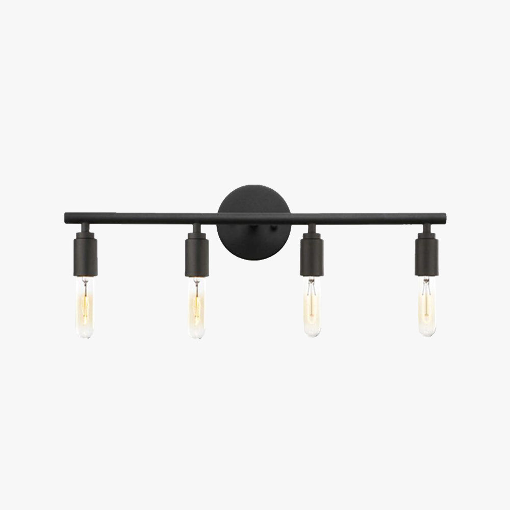 Silva Modern Glass Vanity Wall Lamp, Black, Bathroom, 3/4 Light - Neutral Decor