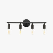 Silva Modern Glass Vanity Wall Lamp, Black, Bathroom, 3/4 Light - Neutral Decor