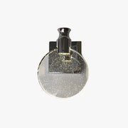 Kristy Modern Round Crystal Vanity Wall Lamp, Gold/Chrome - Neutral Decor
