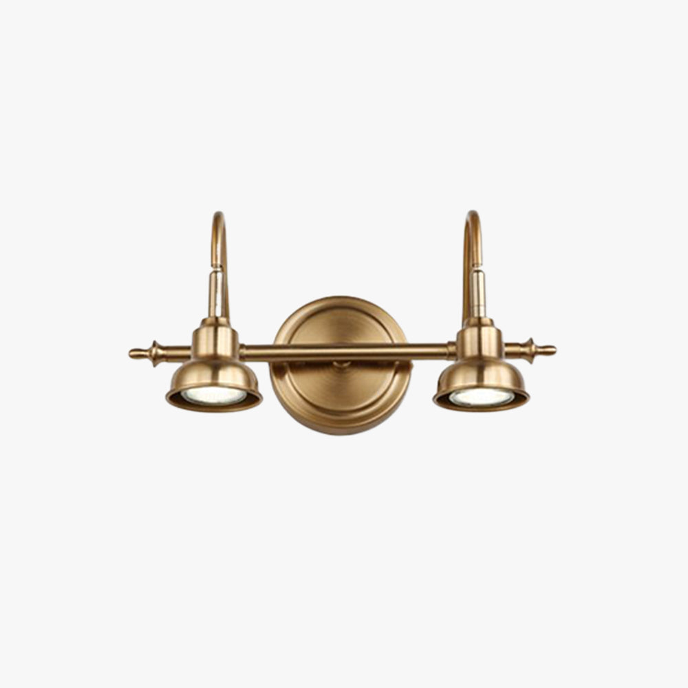 Tiffany Vintage Round Arc Vanity Wall Lamp, Gold, Bedroom - Neutral Decor