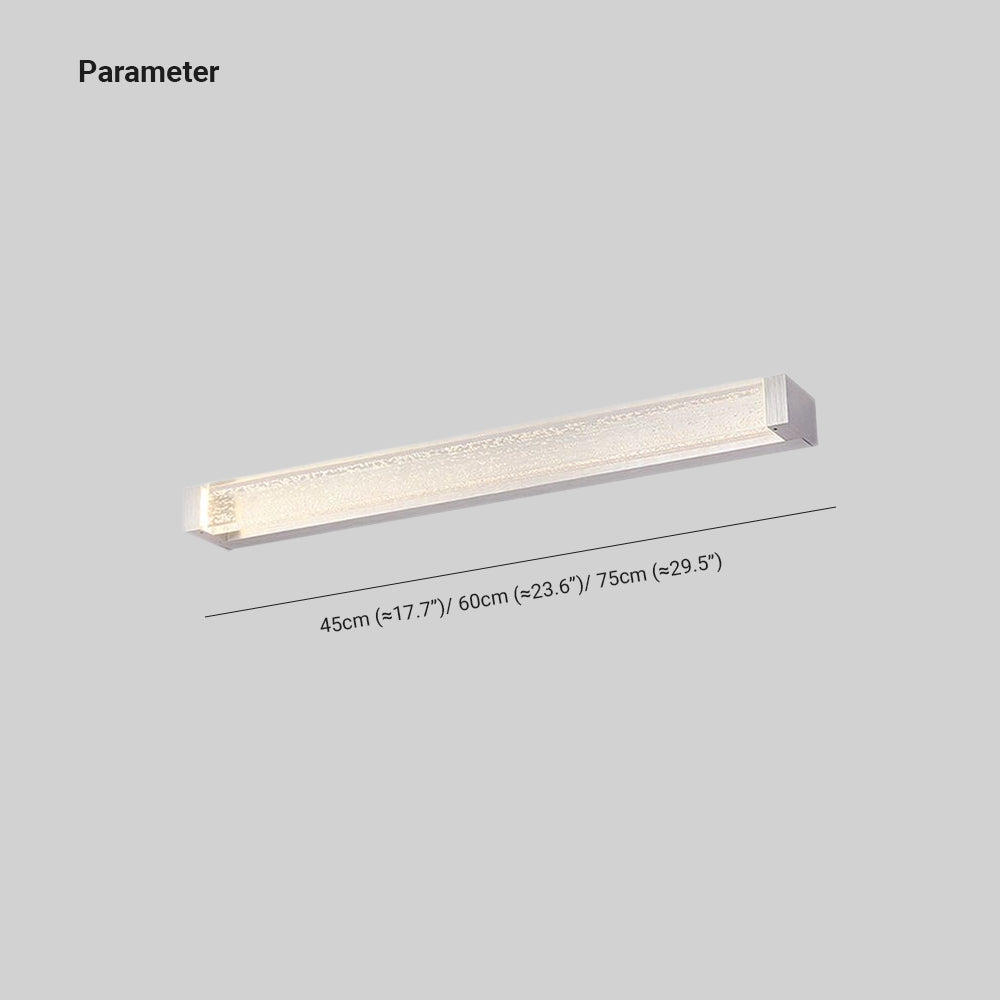 Arisha Transparent Rectangular Mirror Front Vanity LED Wall Lamp, Bathroom - Neutral Decor