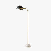 Eryn Floor Lamp Semi Circular Retro/Minimalist, Metal/Marble, Black, Bedroom - Neutral Decor