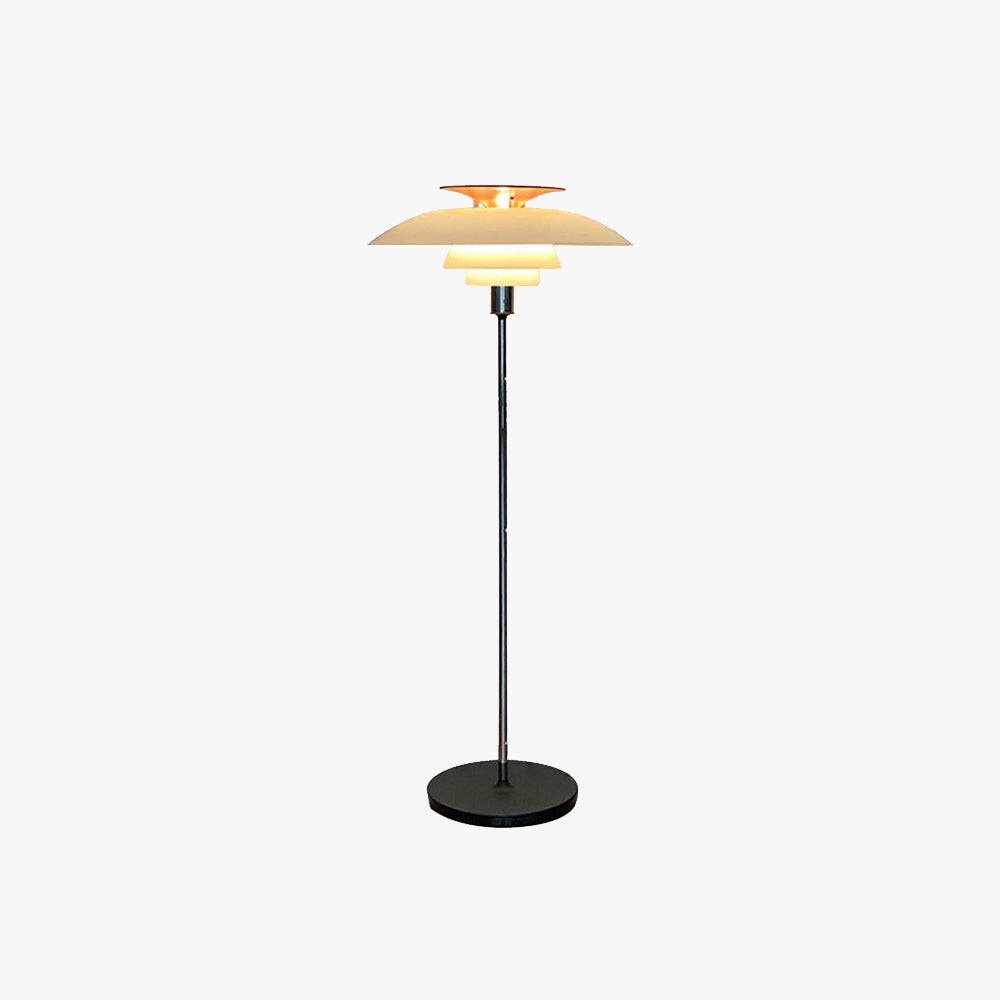 Salgado Modern Flying Saucer Metal Acrylic Floor Lamp - Neutral Decor