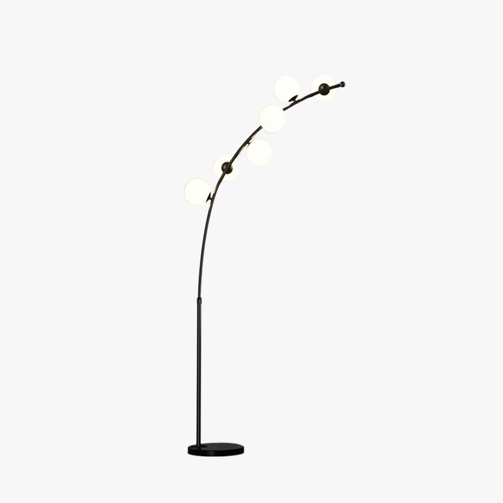 Valentina Modern Arc Multi Head Bubble Floor Lamp Black/Gold - Neutral Decor