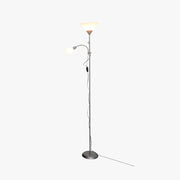 Eryn Modern Double Head Metal Acrylic Floor Lamp, Silver - Neutral Decor