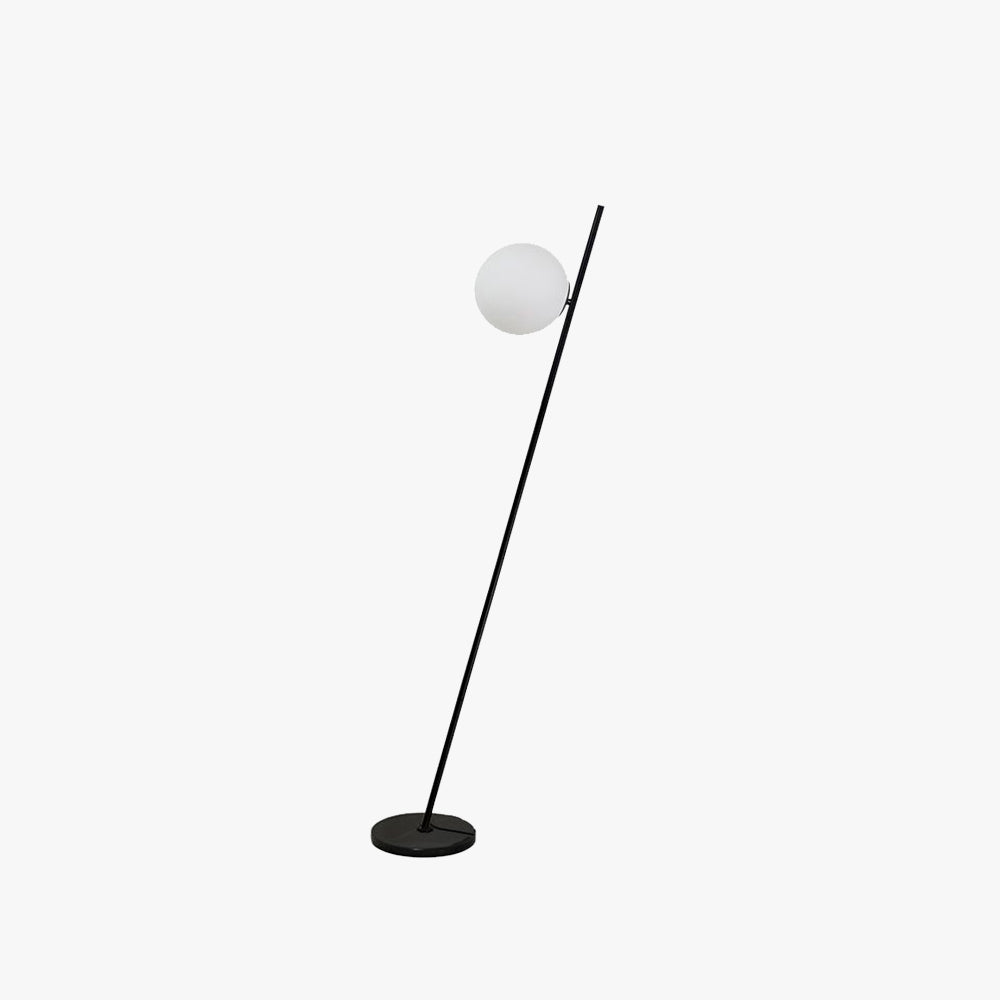 Valentina Minimalistic Black Orb Linear Floor Lamp, Living room - Neutral Decor