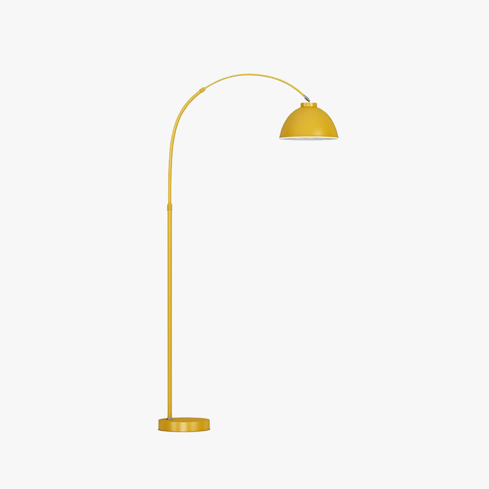 Mira Modern Arc Metal Floor Lamp, Black/Red/Yellow - Neutral Decor