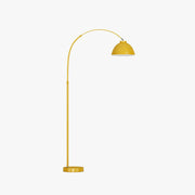 Mira Modern Arc Metal Floor Lamp, Black/Red/Yellow - Neutral Decor