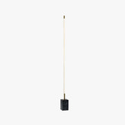 Edge Minimalist Linear Floor Lamp, Black/Gold, Metal/Marble - Neutral Decor