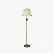 Eryn Antique Floor Lamp, Multi Colors, Metal/Fabric, Bedroom - Neutral Decor