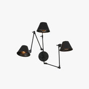 Epoch Vintage Adjustable Metal Wall Lamp, Black/Rust, Bedroom - Neutral Decor