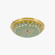 Tiffany Modern Mediterranean Glass Flush Mount Ceiling Light Blue/Yellow/White - Neutral Decor